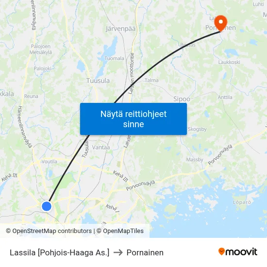 Lassila [Pohjois-Haaga As.] to Pornainen map
