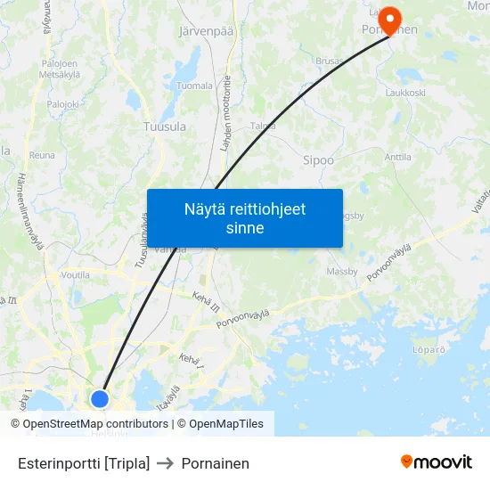 Esterinportti [Tripla] to Pornainen map