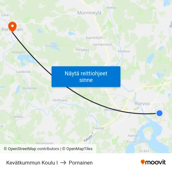 Kevätkummun Koulu I to Pornainen map