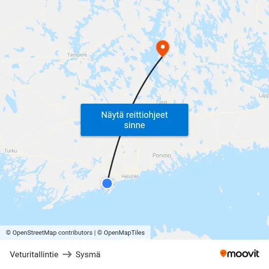 Veturitallintie to Sysmä map