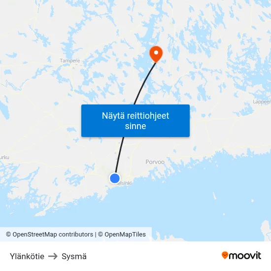 Ylänkötie to Sysmä map