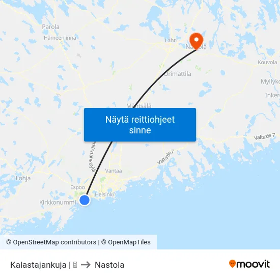 Kalastajankuja | 🏫 to Nastola map