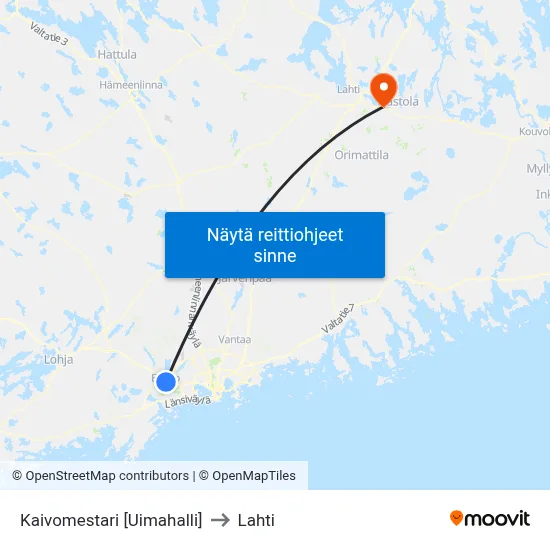 Kaivomestari [Uimahalli] to Lahti map