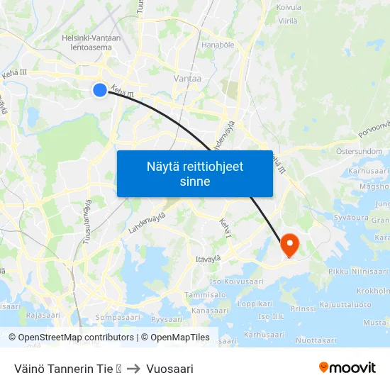 Väinö Tannerin Tie 🛍️ to Vuosaari map