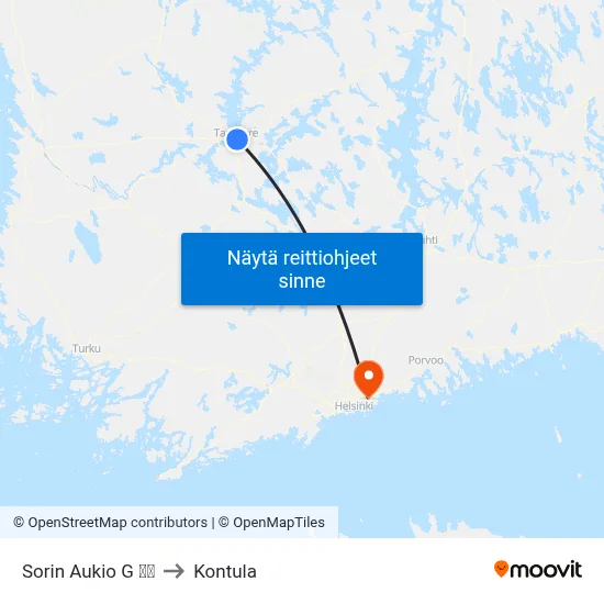 Sorin Aukio G 🚏🛍️ to Kontula map