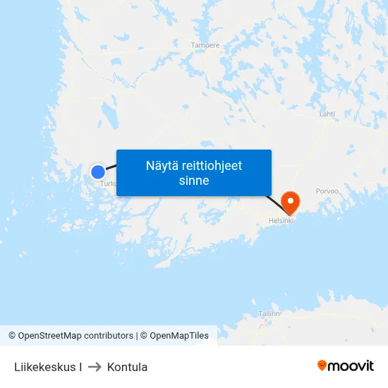 Liikekeskus I to Kontula map
