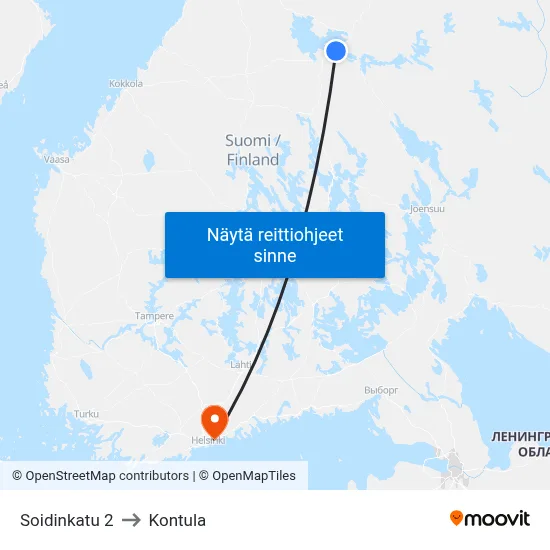 Soidinkatu 2 to Kontula map