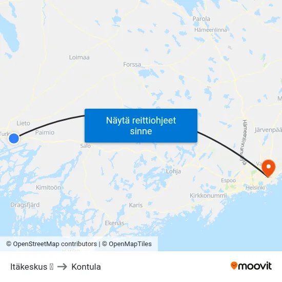 Itäkeskus 🛍️ to Kontula map