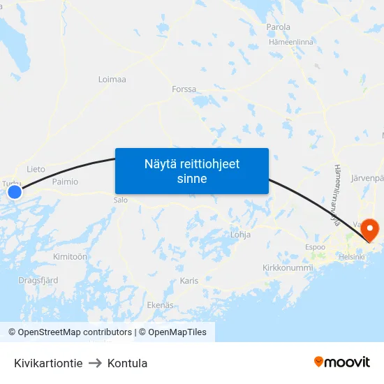 Kivikartiontie to Kontula map