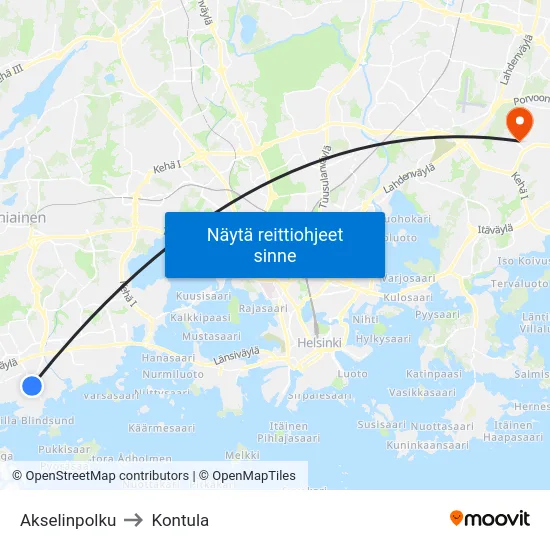 Akselinpolku to Kontula map