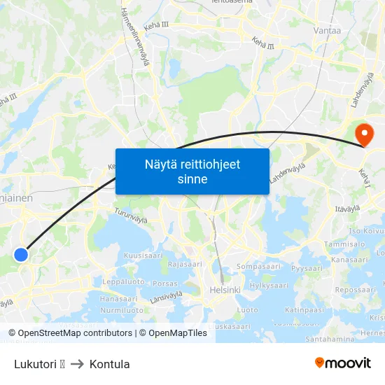 Lukutori 🛒 to Kontula map