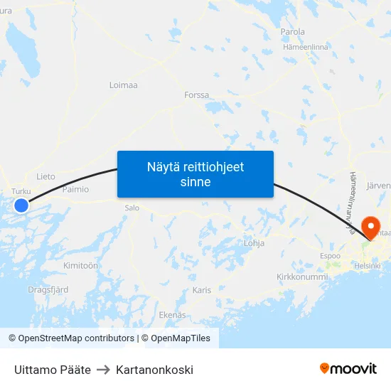 Uittamo Pääte | 🏞 to Kartanonkoski map