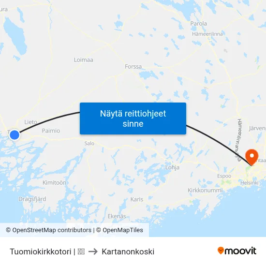 Tuomiokirkkotori | 🌳🍽 to Kartanonkoski map