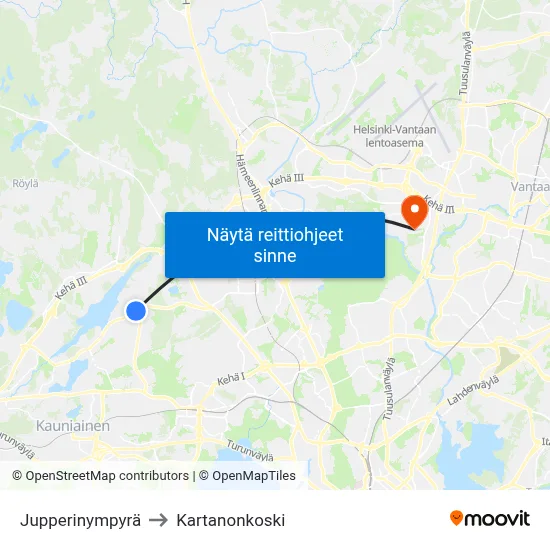 Jupperinympyrä to Kartanonkoski map