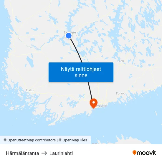 Härmälänranta to Laurinlahti map