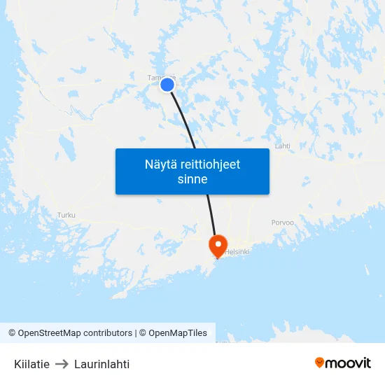 Kiilatie to Laurinlahti map