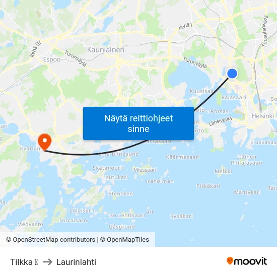 Tilkka | 🛒 to Laurinlahti map