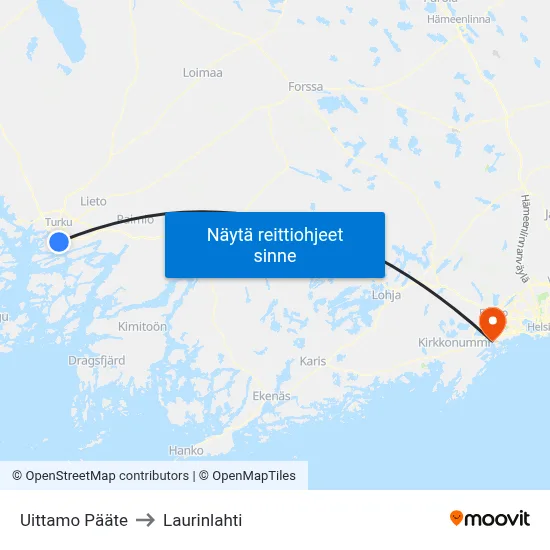 Uittamo Pääte | 🏞 to Laurinlahti map