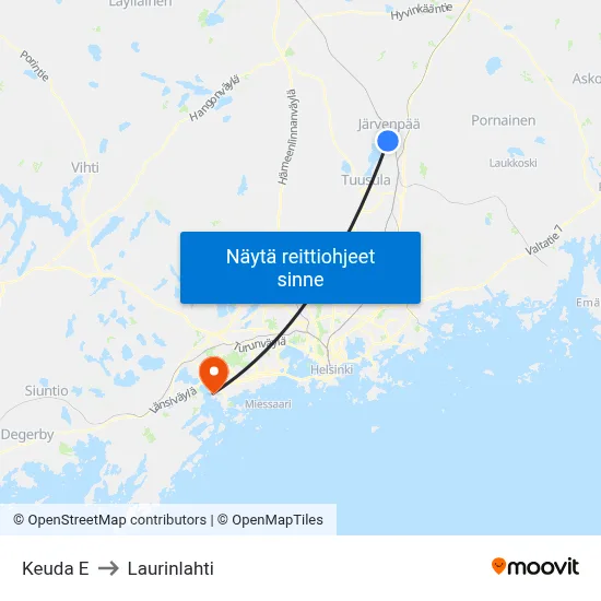 Keuda E to Laurinlahti map