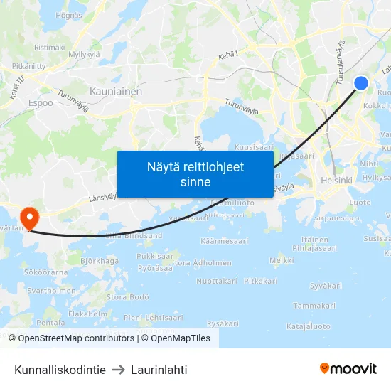 Kunnalliskodintie to Laurinlahti map