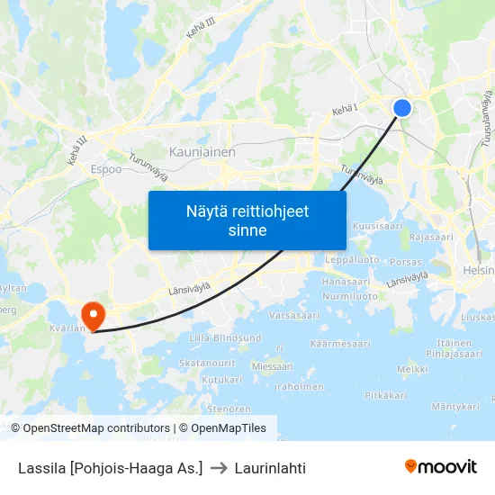 Lassila [Pohjois-Haaga As.] to Laurinlahti map