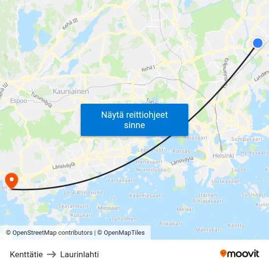 Kenttätie to Laurinlahti map