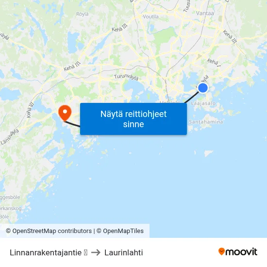 Linnanrakentajantie 🏢 to Laurinlahti map