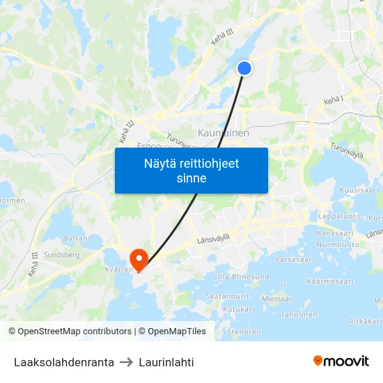 Laaksolahdenranta to Laurinlahti map