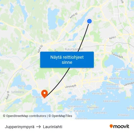 Jupperinympyrä to Laurinlahti map