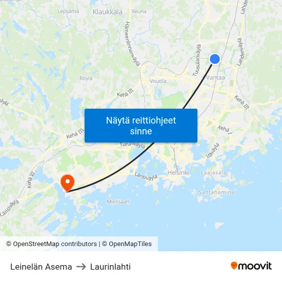 Leinelän Asema to Laurinlahti map