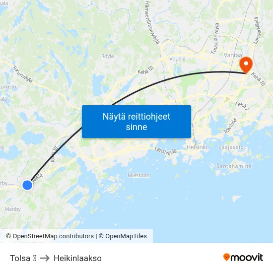 Tolsa 🚆 to Heikinlaakso map
