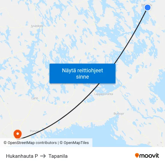 Hukanhauta P to Tapanila map