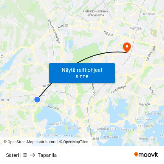 Säteri | 🏢🌳 to Tapanila map