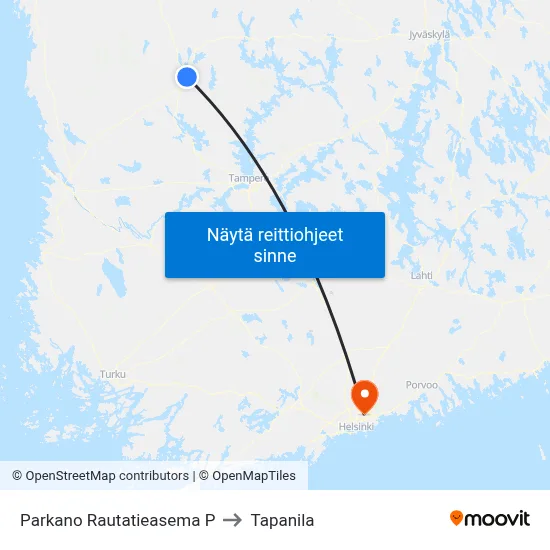Parkano Rautatieasema P to Tapanila map