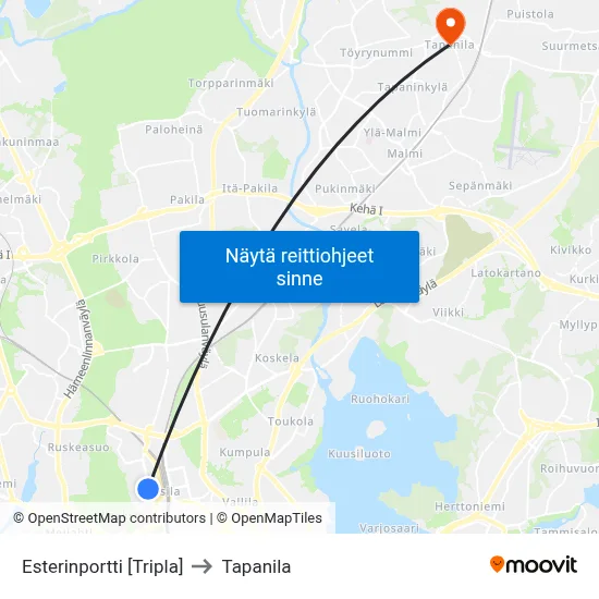 Esterinportti [Tripla] to Tapanila map