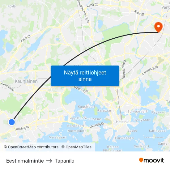 Eestinmalmintie to Tapanila map