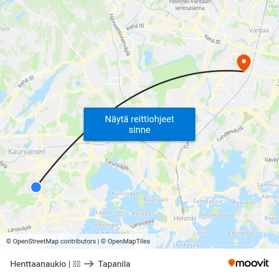 Henttaanaukio | 🏫🌳 to Tapanila map