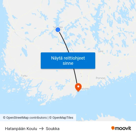 Hatanpään Koulu to Soukka map