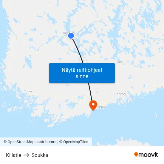 Kiilatie to Soukka map