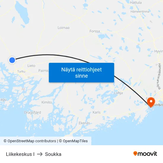Liikekeskus I to Soukka map