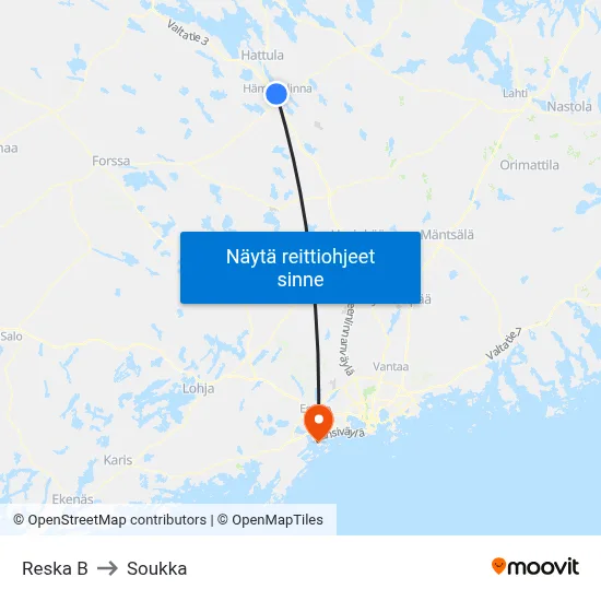 Reska B to Soukka map