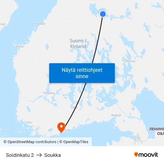 Soidinkatu 2 to Soukka map