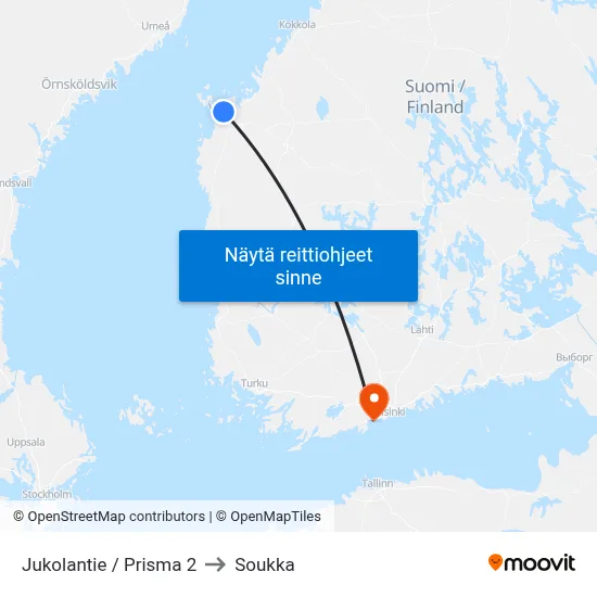 Jukolantie / Prisma 2 to Soukka map
