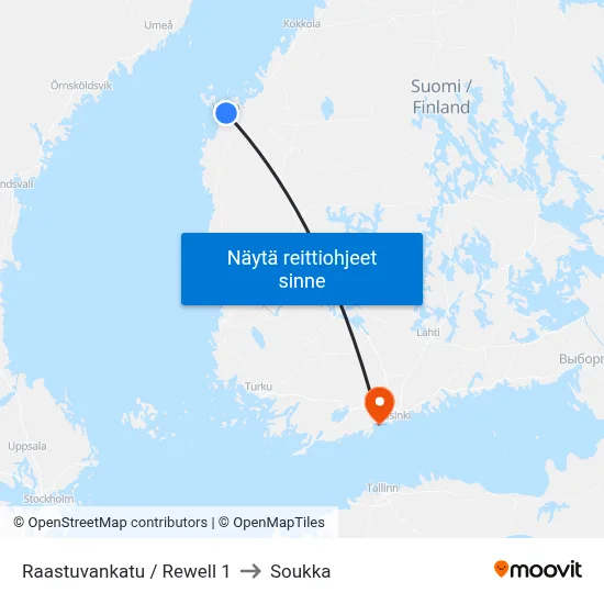 Raastuvankatu / Rewell 1 to Soukka map