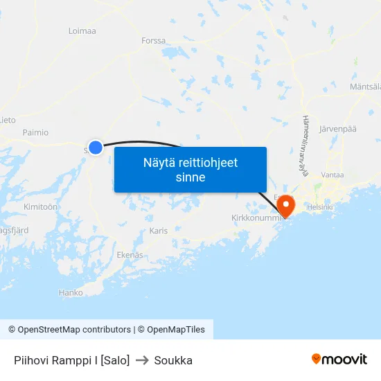 Piihovi Ramppi I [Salo] to Soukka map