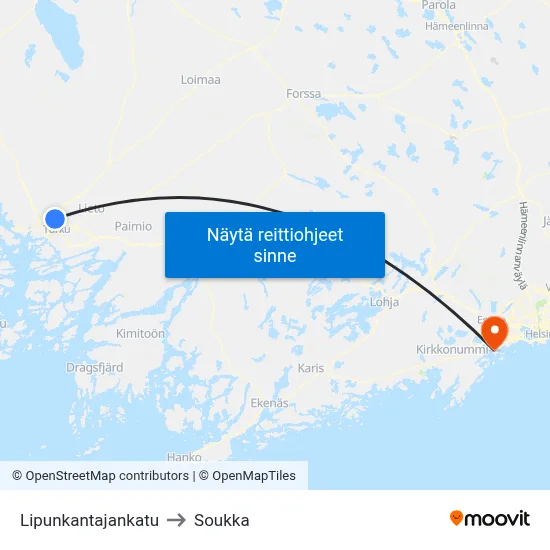 Lipunkantajankatu to Soukka map
