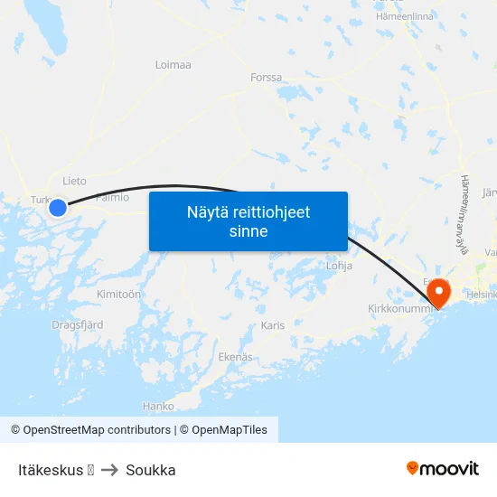 Itäkeskus 🛍️ to Soukka map