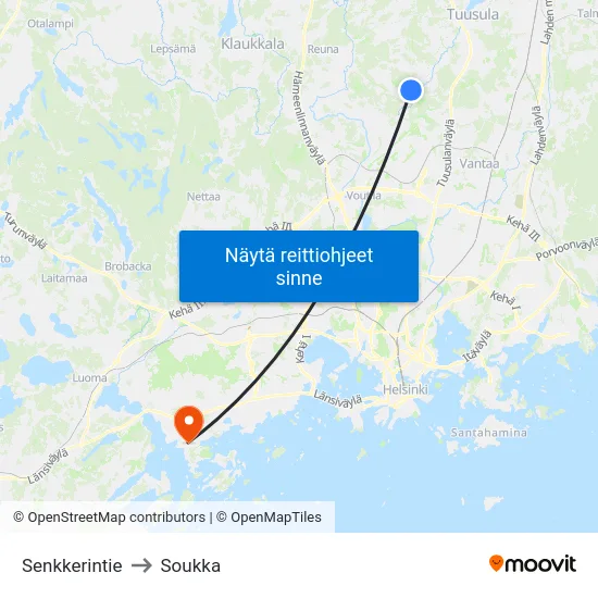 Senkkerintie to Soukka map