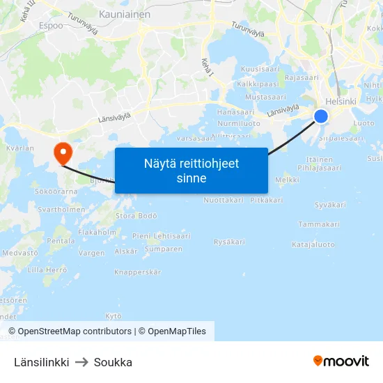 Länsilinkki to Soukka map