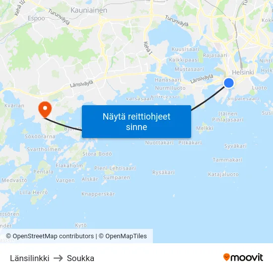 Länsilinkki to Soukka map